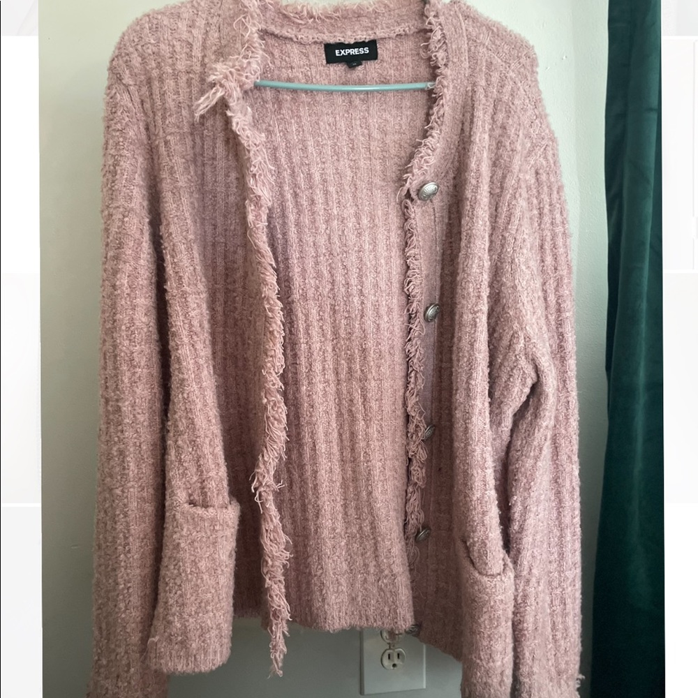 Express Pink Sweater Blazer